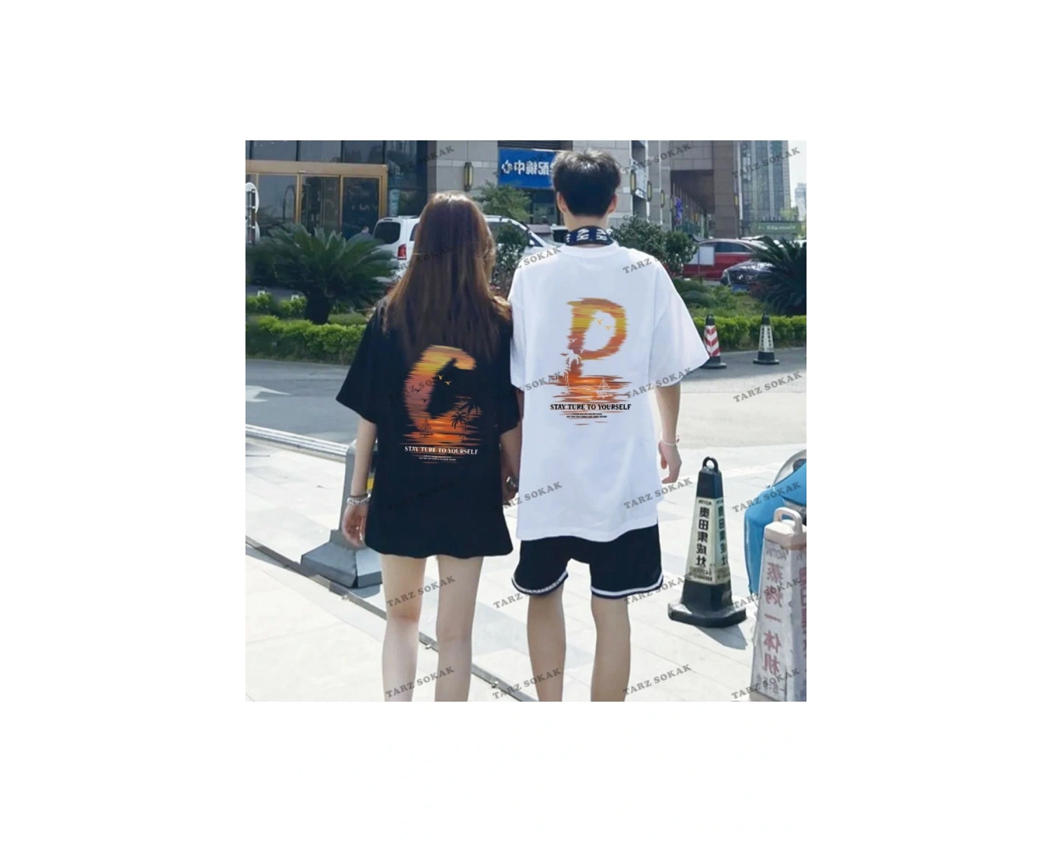 2 Adet Tir Harajuku Style Çift Sevgili Kombinleri Couple Clothing Yeni Sezon