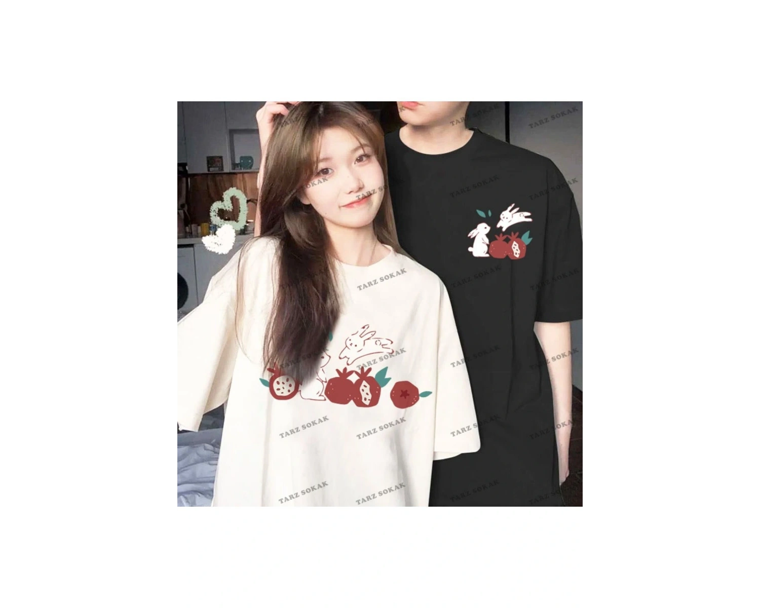 2 Adet Tir Harajuku Style Çift Sevgili Kombinleri Couple Clothing Yeni Sezon