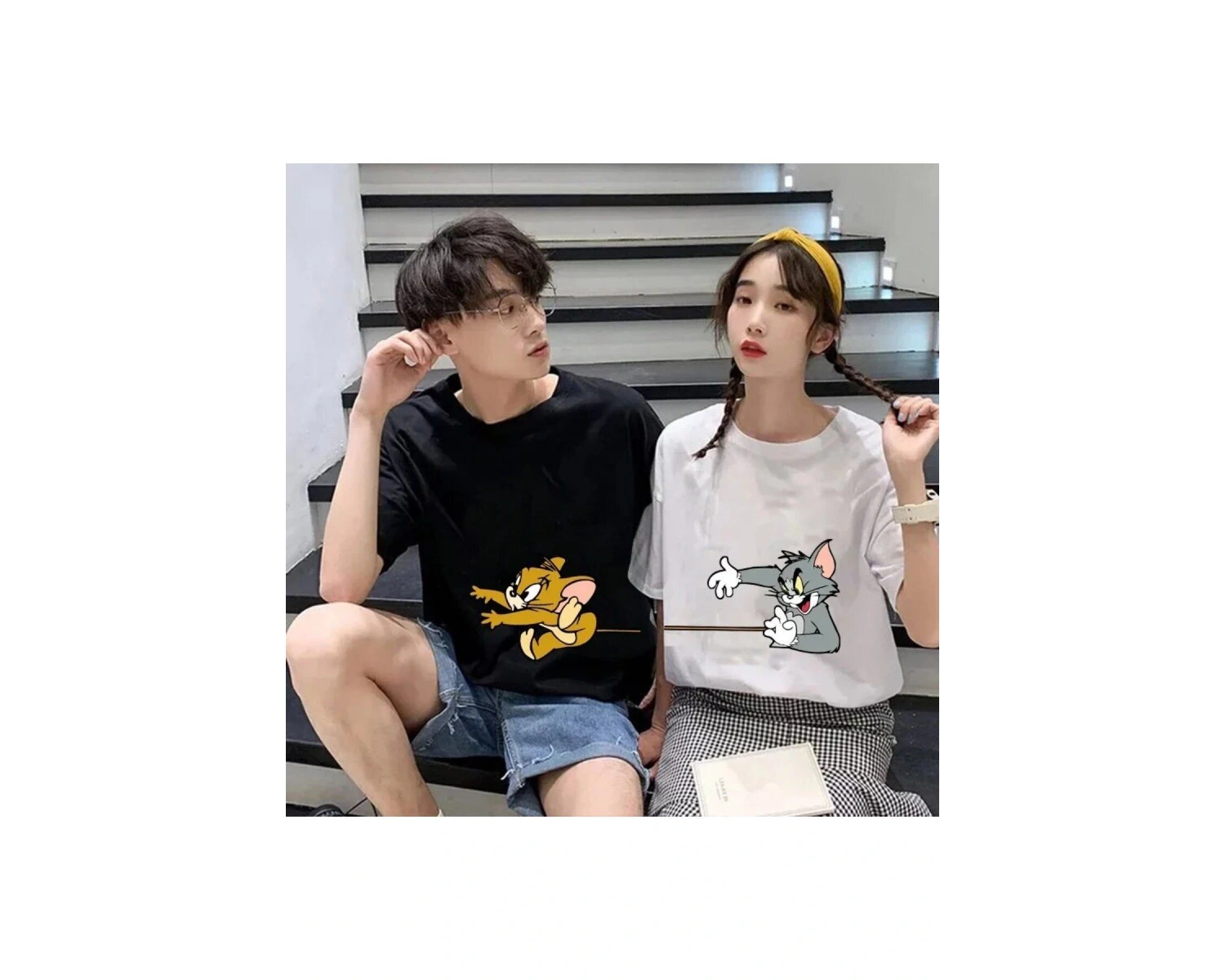 2 Adet Tir Harajuku Style Çift Sevgili Kombinleri Couple Clothing Yeni Sezon