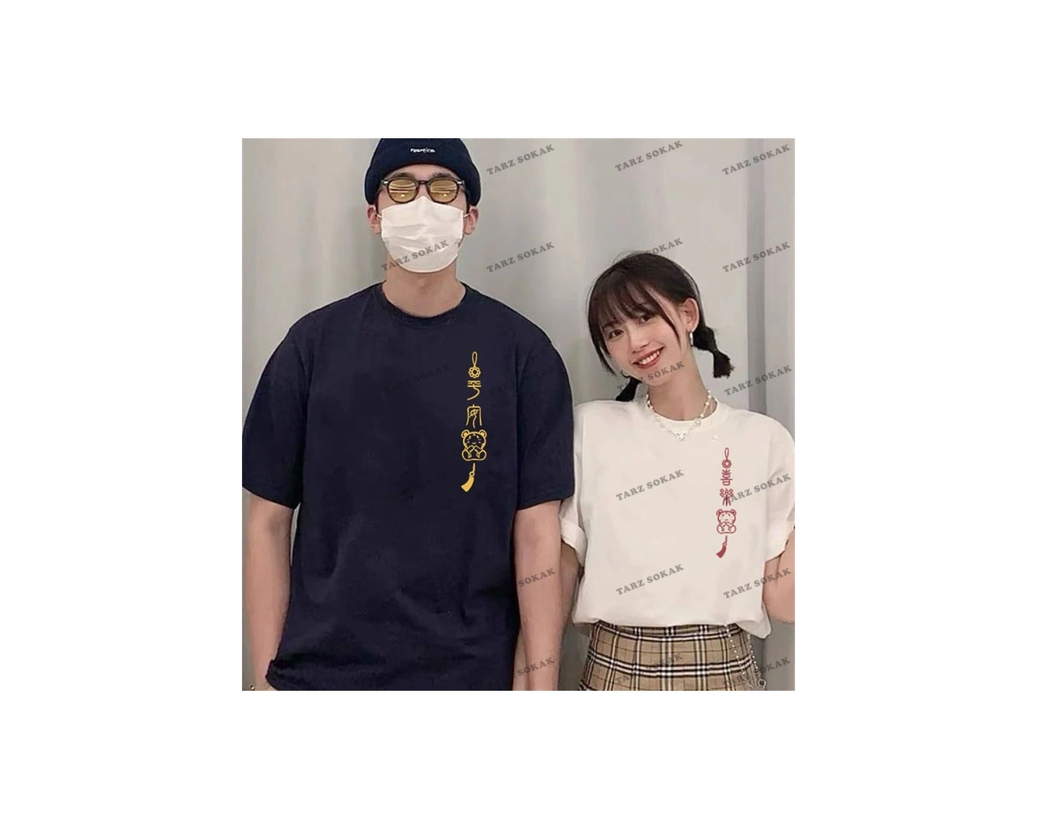2 Adet Tir Harajuku Style Çift Sevgili Kombinleri Couple Clothing Yeni Sezon