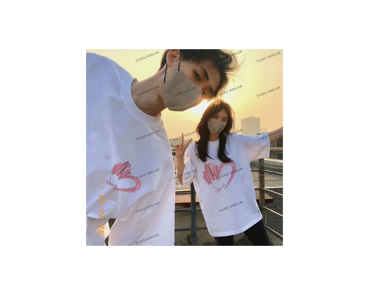 2 Adet Tir Harajuku Style Çift Sevgili Kombinleri Couple Clothing Yeni Sezon