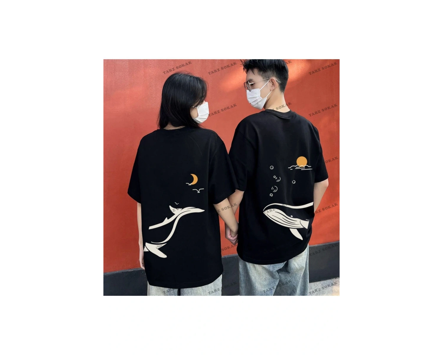 2 Adet Tir Harajuku Style Çift Sevgili Kombinleri Couple Clothing Yeni Sezon