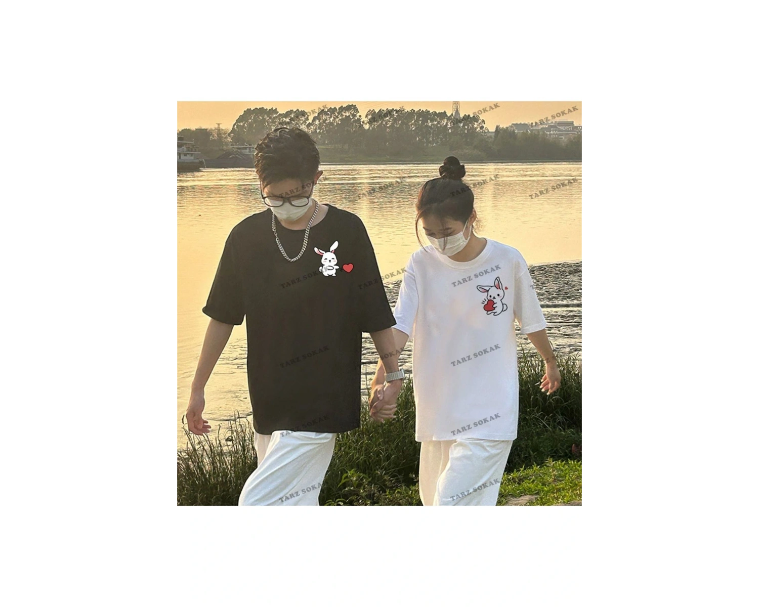 2 Adet Tir Harajuku Style Çift Sevgili Kombinleri Couple Clothing Yeni Sezon