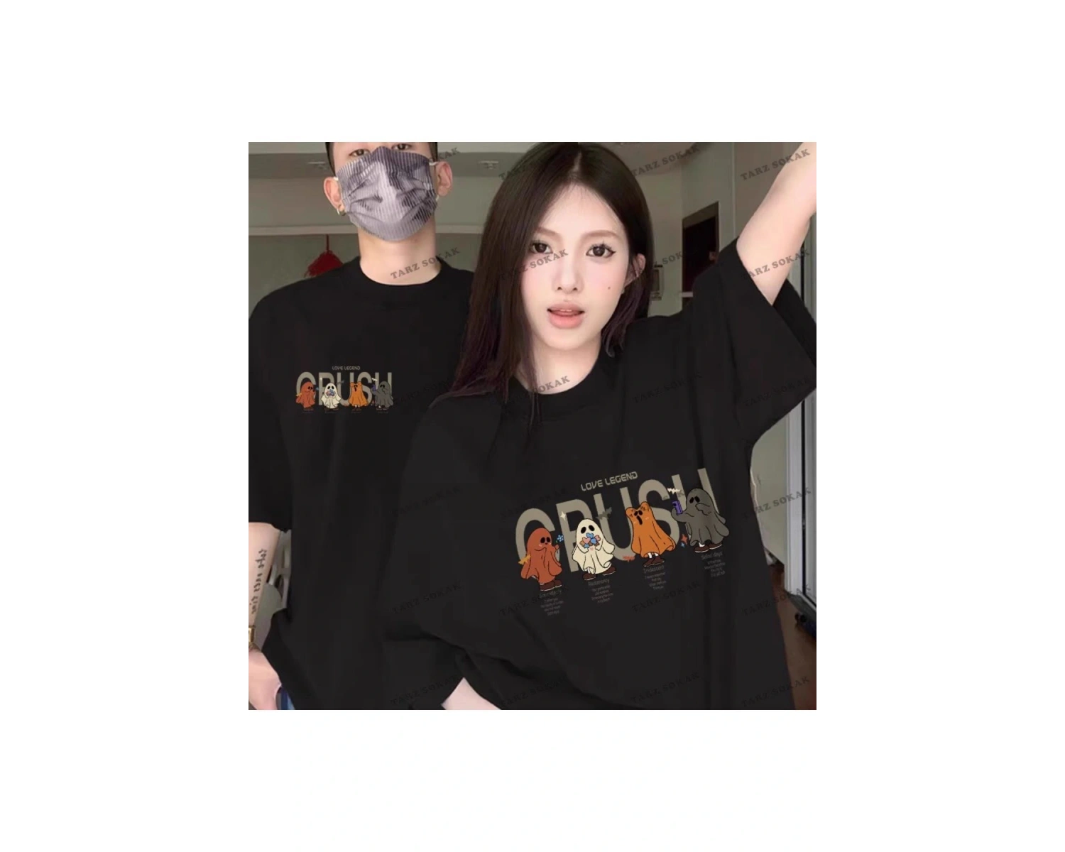 2 Adet Tir Harajuku Style Çift Sevgili Kombinleri Couple Clothing Yeni Sezon