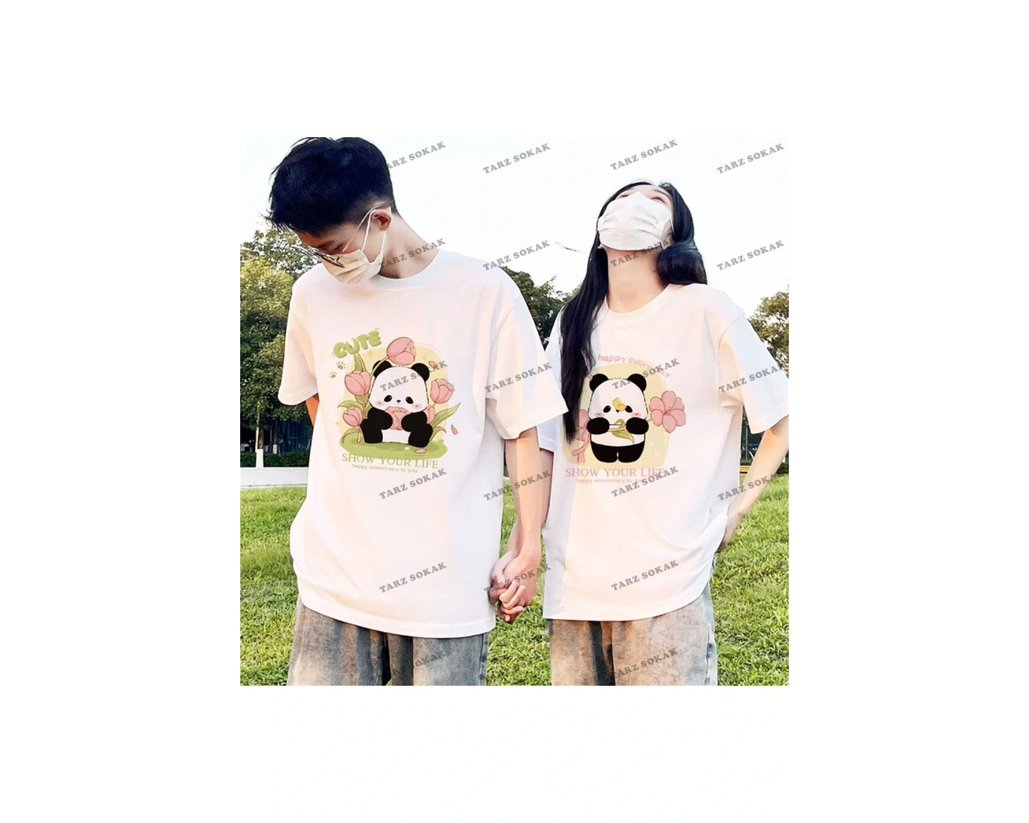 2 Adet Tir Harajuku Style Çift Sevgili Kombinleri Couple Clothing Yeni Sezon