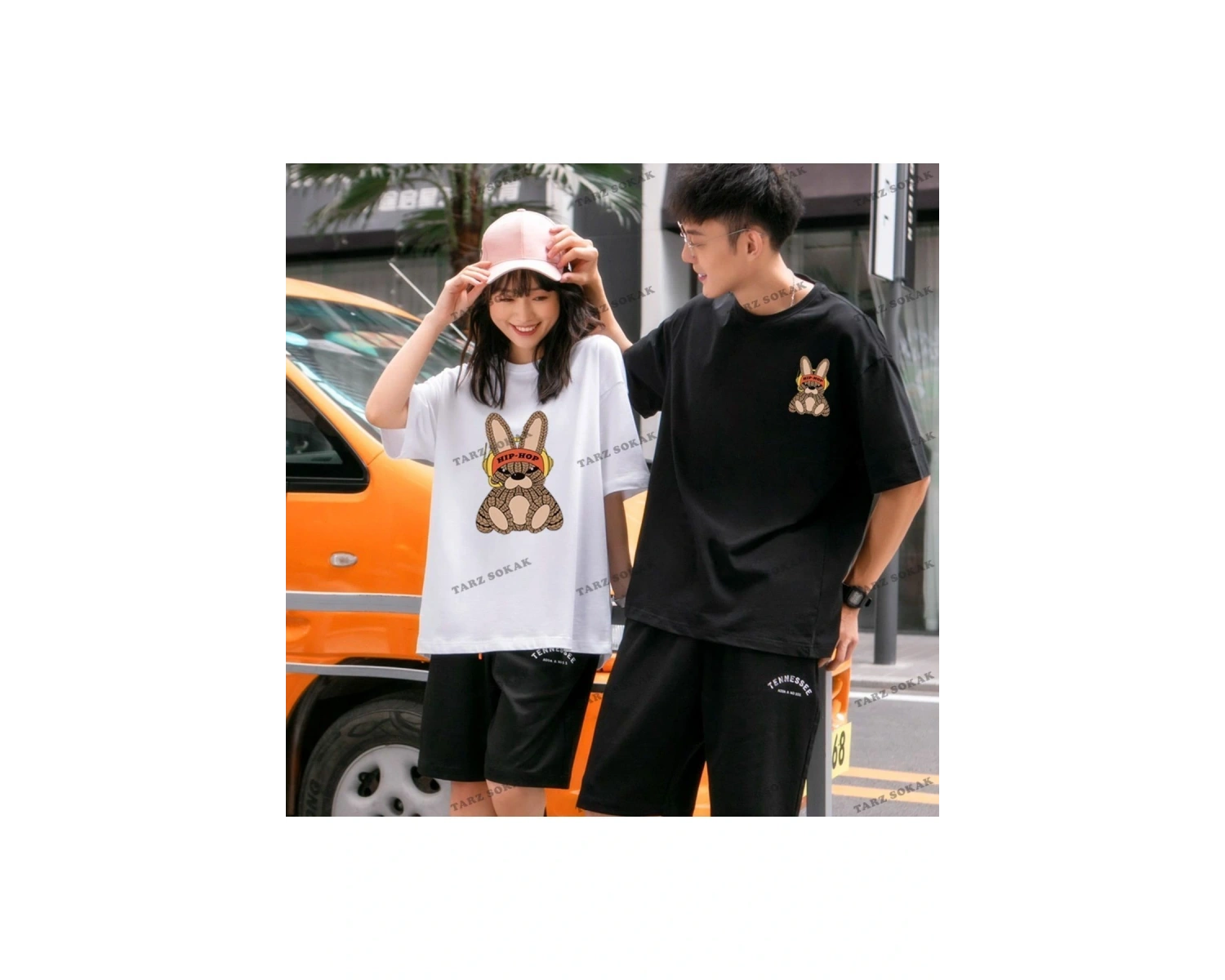 2 Adet Tir Harajuku Style Çift Sevgili Kombinleri Couple Clothing Yeni Sezon