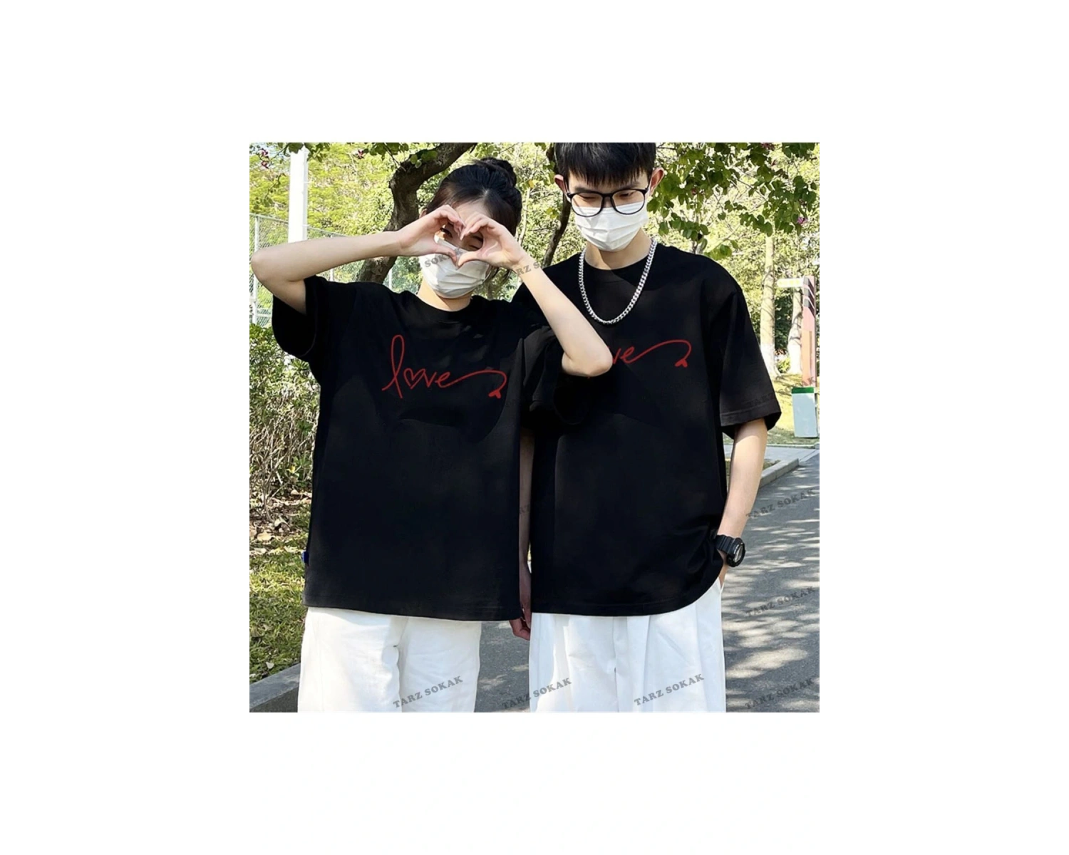 2 Adet Tir Harajuku Style Çift Sevgili Kombinleri Couple Clothing Yeni Sezon