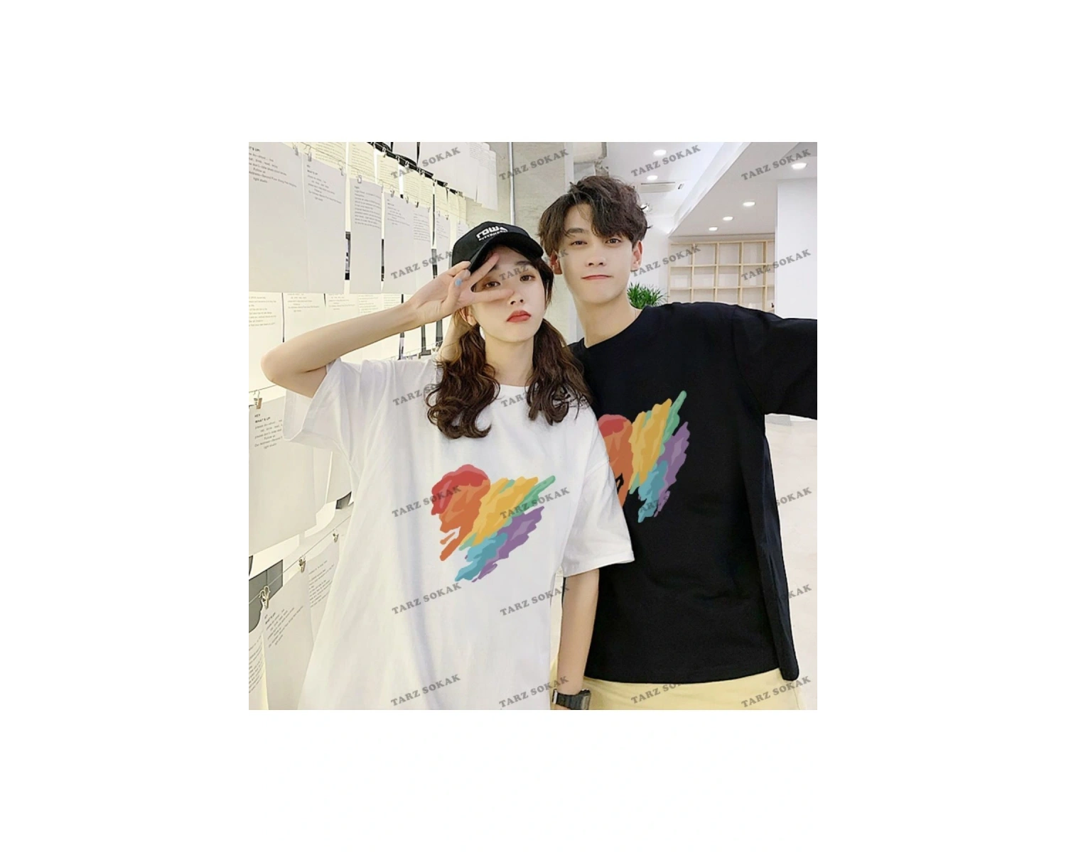 2 Adet Tir Harajuku Style Çift Sevgili Kombinleri Couple Clothing Yeni Sezon