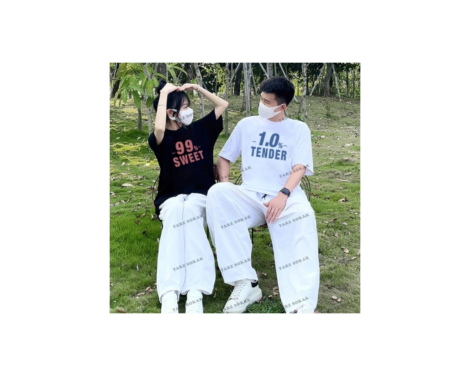 2 Adet Tir Harajuku Style Çift Sevgili Kombinleri Couple Clothing Yeni Sezon