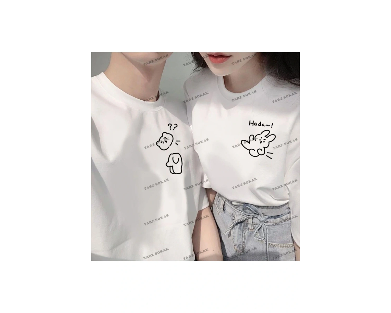 2 Adet Tir Harajuku Style Çift Sevgili Kombinleri Couple Clothing Yeni Sezon