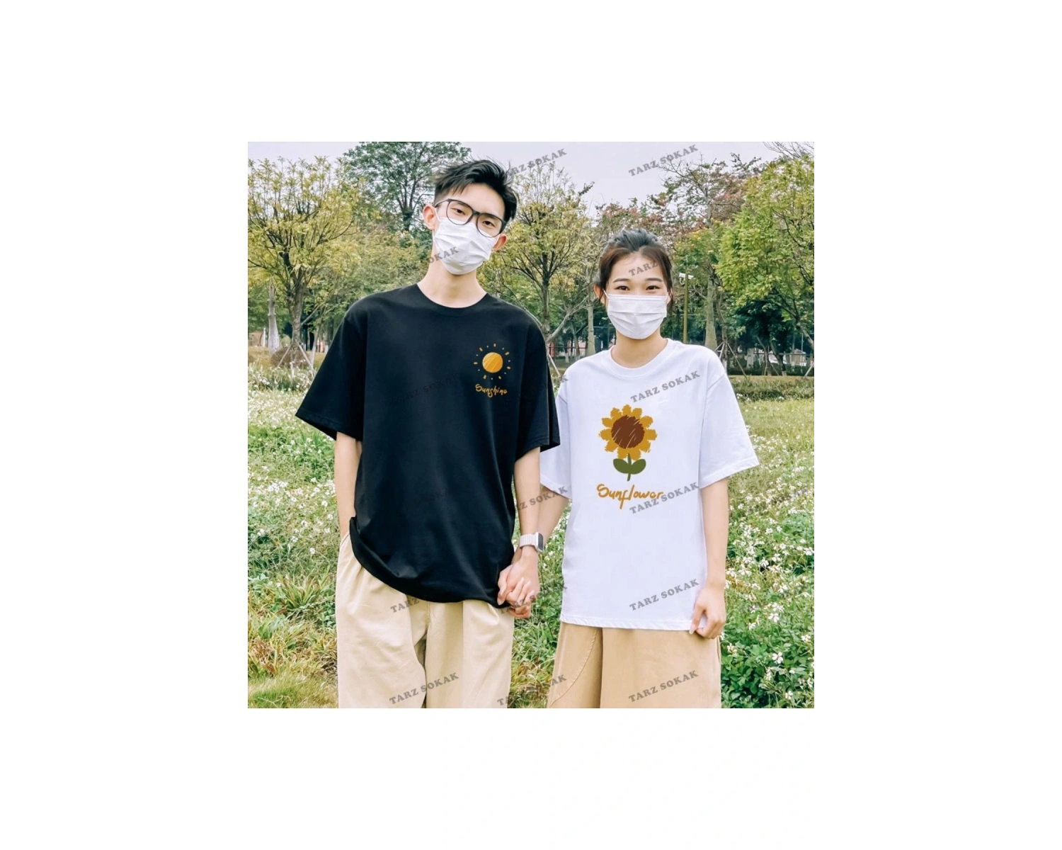 2 Adet Tir Harajuku Style Çift Sevgili Kombinleri Couple Clothing Yeni Sezon