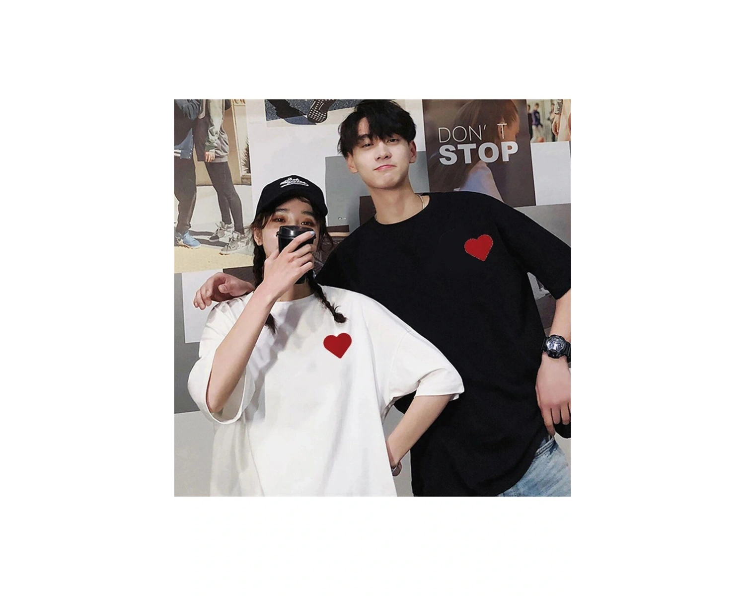 2 Adet Tir Harajuku Style Çift Sevgili Kombinleri Couple Clothing Yeni Sezon