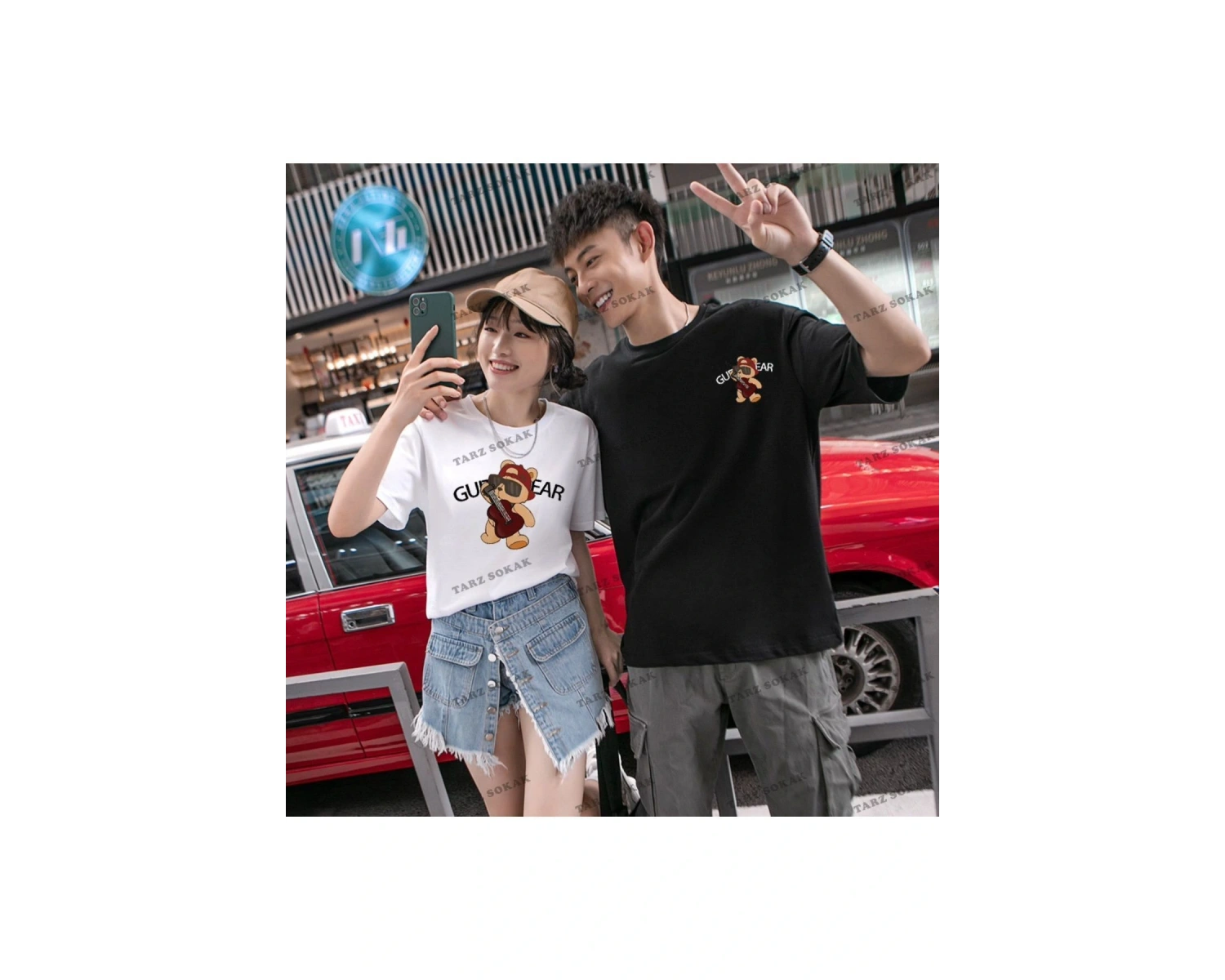 2 Adet Tir Harajuku Style Çift Sevgili Kombinleri Couple Clothing Yeni Sezon