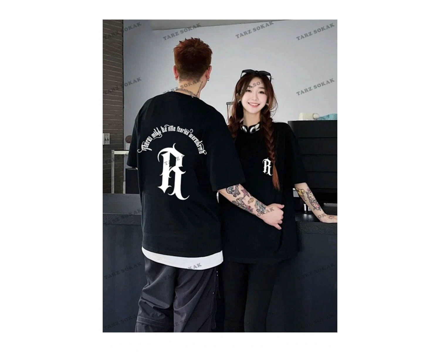2 Adet Tir Harajuku Style Çift Sevgili Kombinleri Couple Clothing Yeni Sezon
