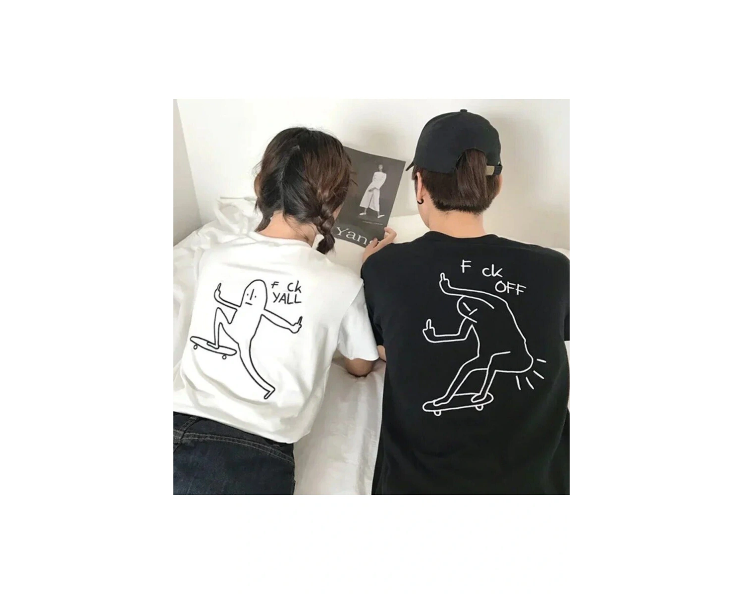 2 Adet Tir Harajuku Style Çift Sevgili Kombinleri Couple Clothing Yeni Sezon