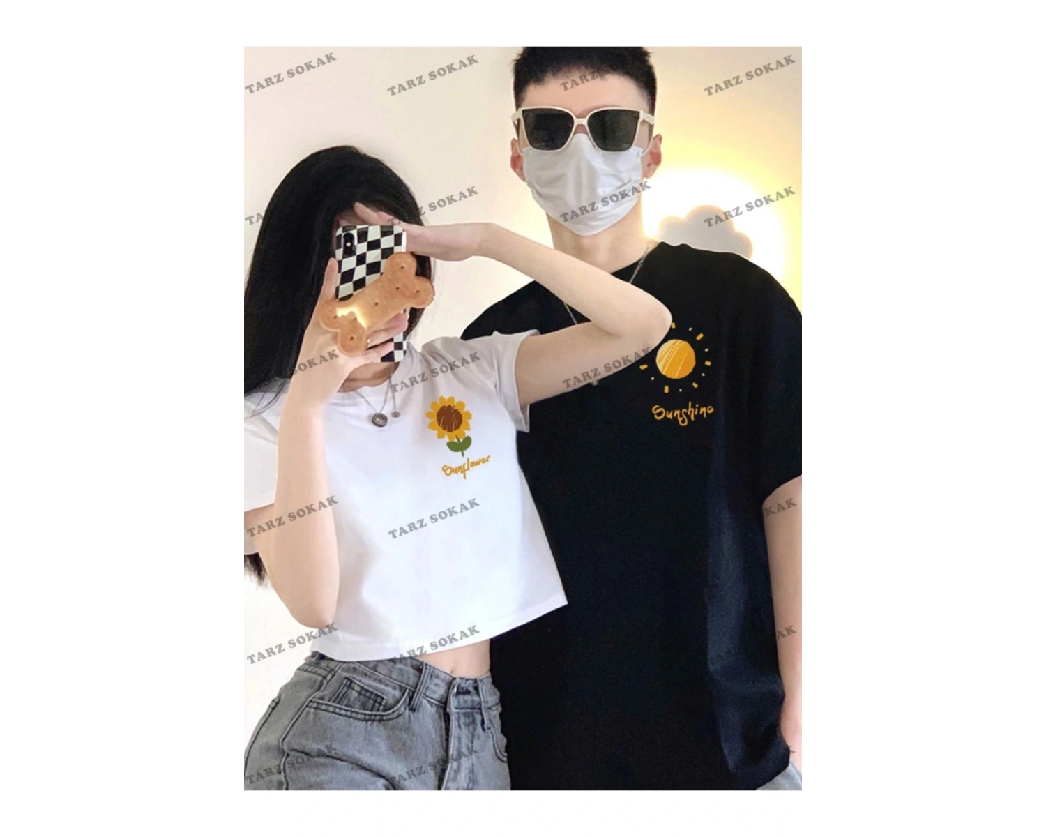 2 Adet Tir Harajuku Style Çift Sevgili Kombinleri Couple Clothing Yeni Sezon