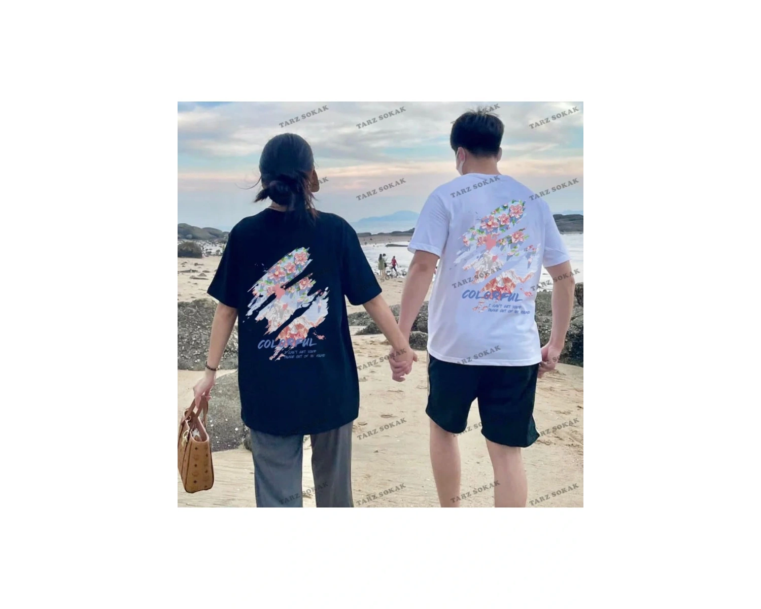 2 Adet Tir Harajuku Style Çift Sevgili Kombinleri Couple Clothing Yeni Sezon