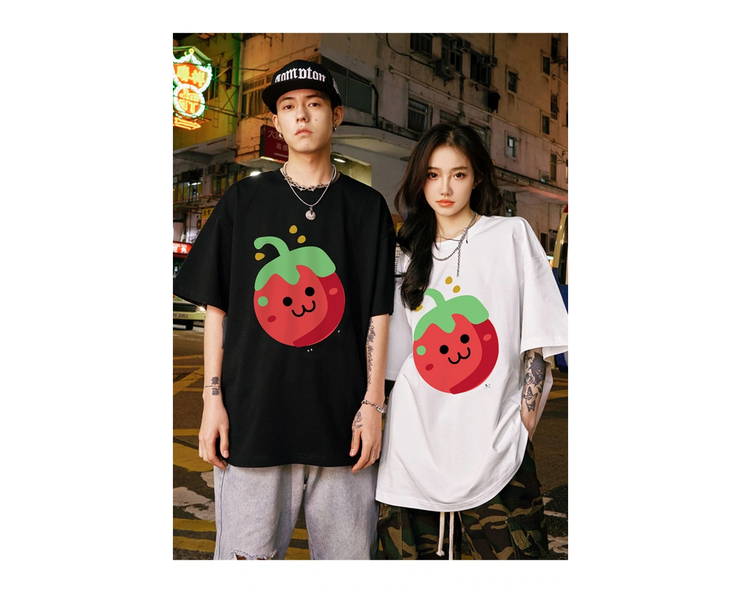 2 Adet Tir Harajuku Style Çift Sevgili Kombinleri Couple Clothing Yeni Sezon