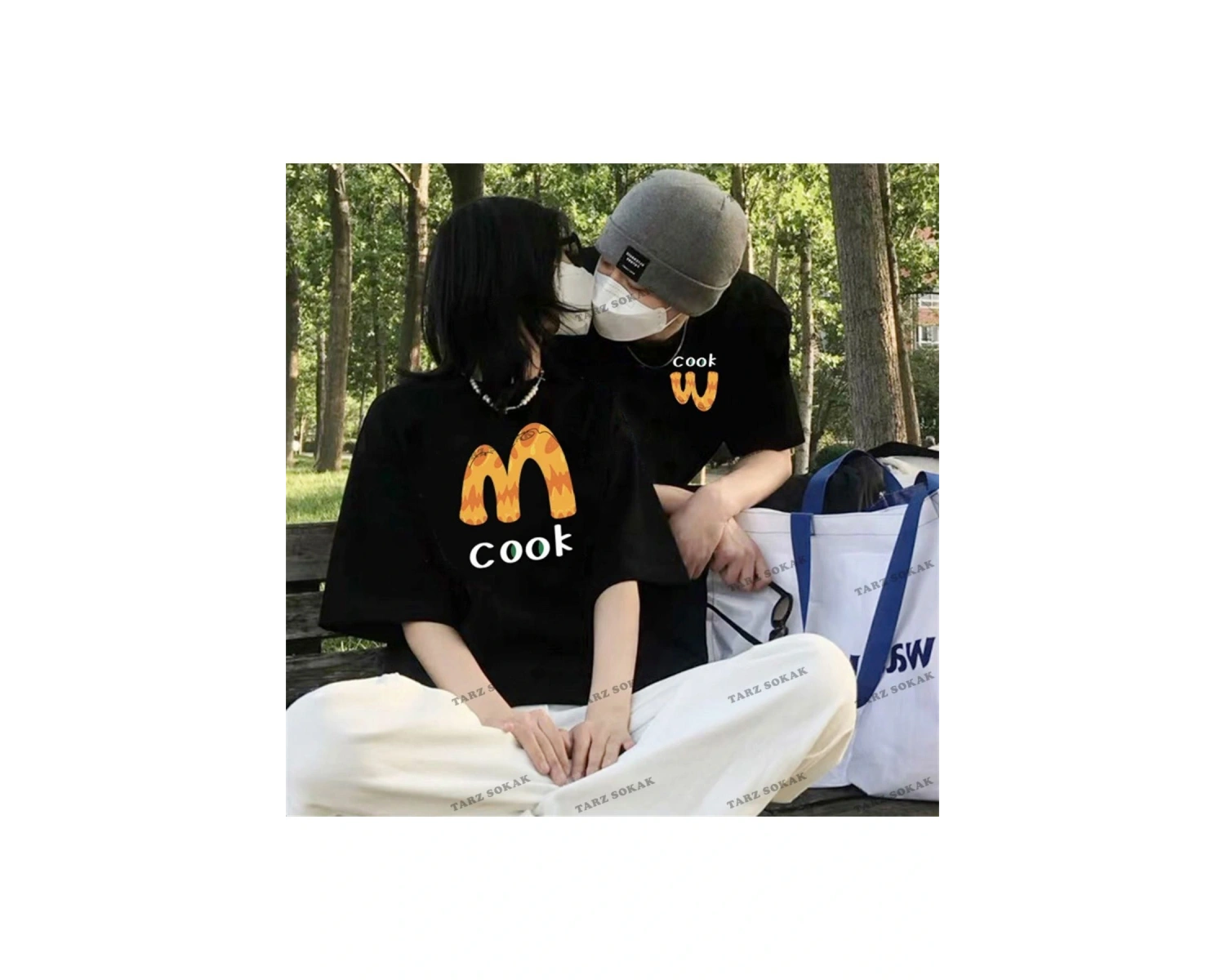 2 Adet Tir Harajuku Style Çift Sevgili Kombinleri Couple Clothing Yeni Sezon