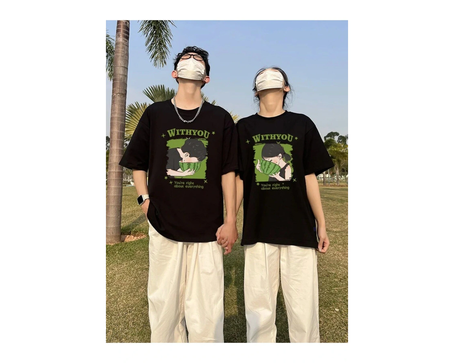 2 Adet Tir Harajuku Style Çift Sevgili Kombinleri Couple Clothing Yeni Sezon