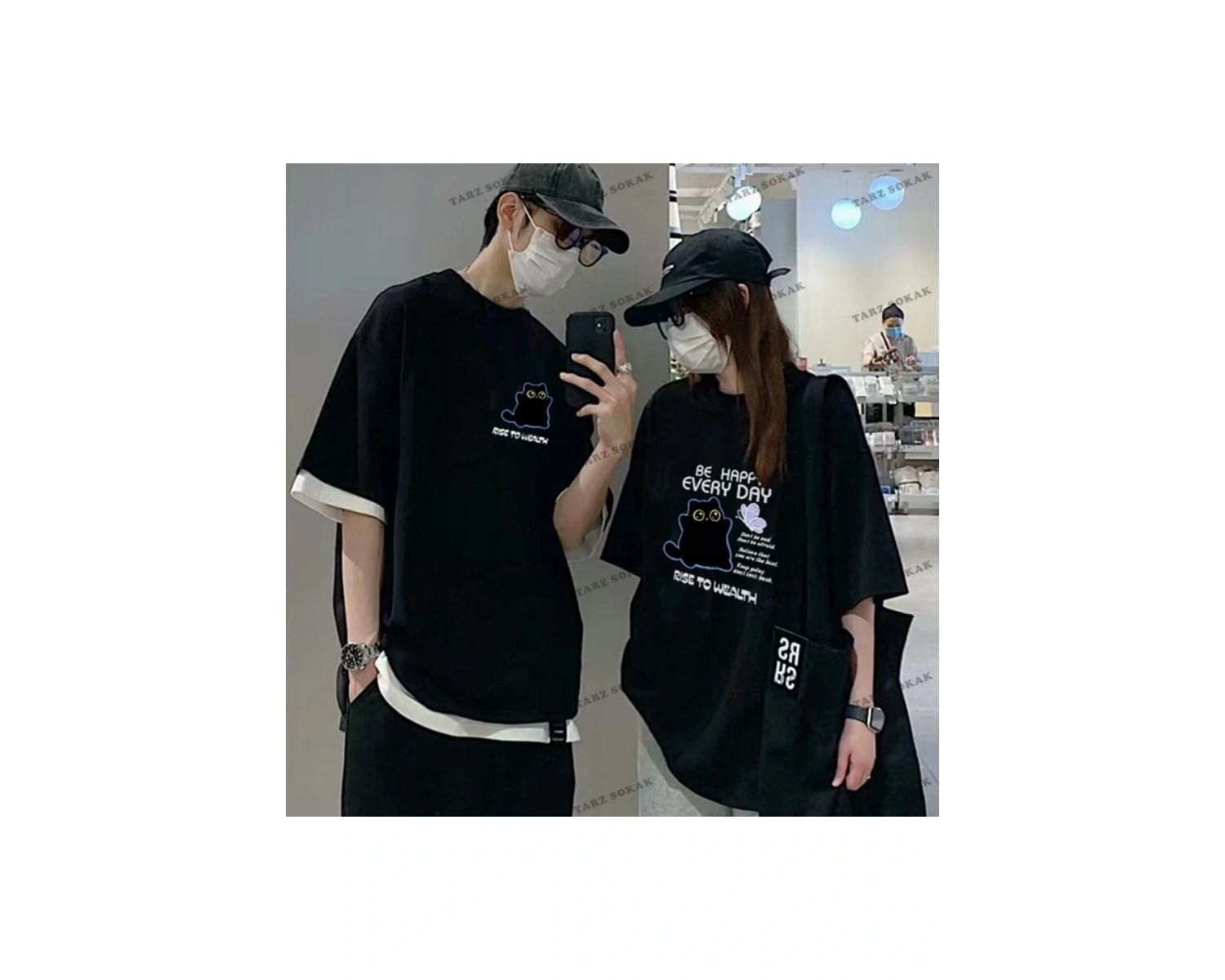 2 Adet Tir Harajuku Style Çift Sevgili Kombinleri Couple Clothing Yeni Sezon