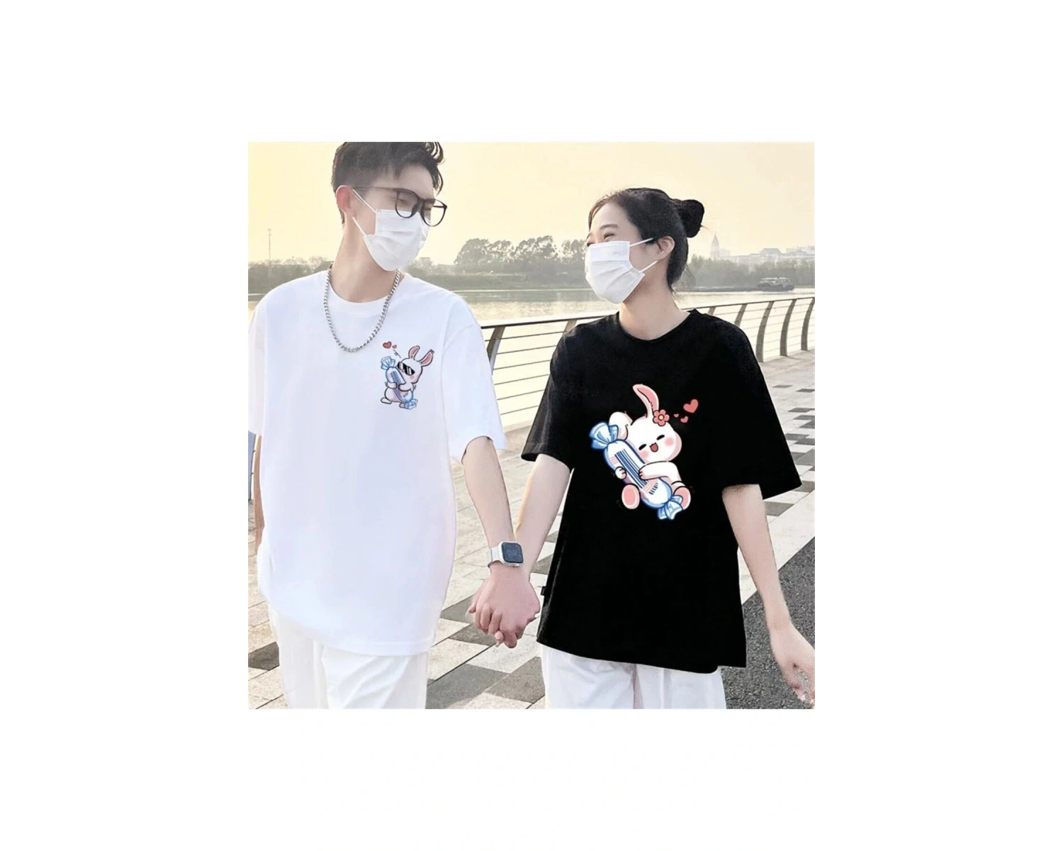 2 Adet Tir Harajuku Style Çift Sevgili Kombinleri Couple Clothing Yeni Sezon