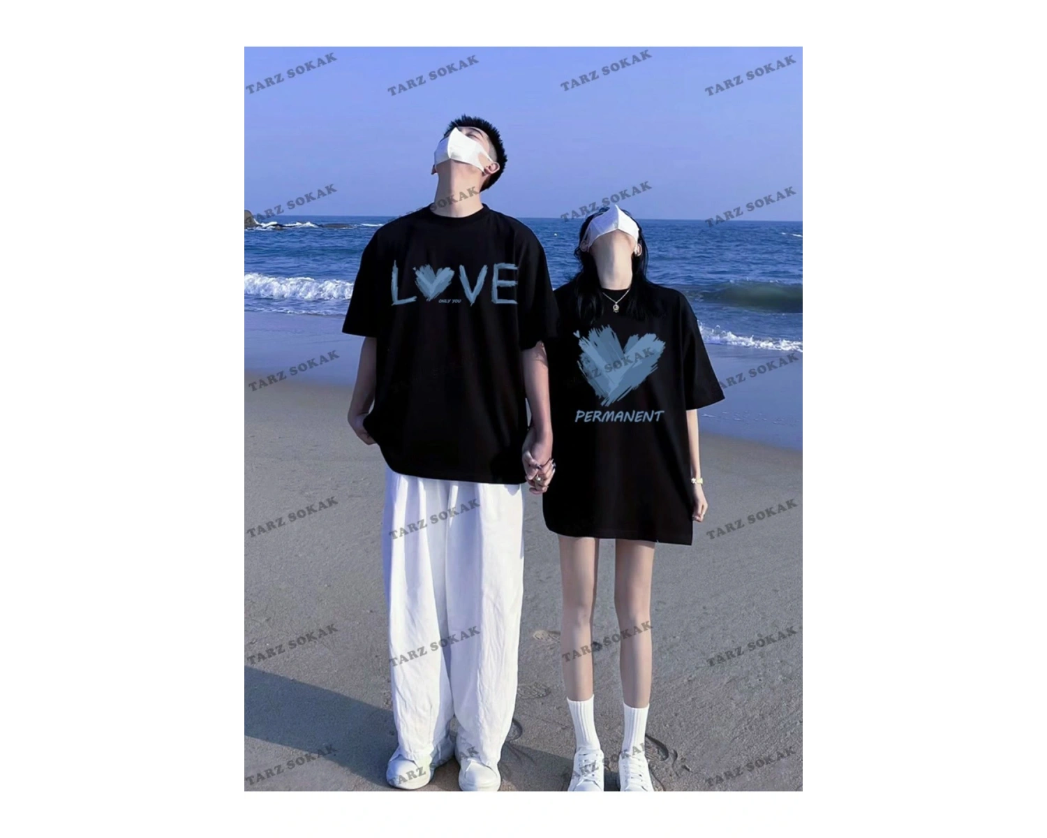 2 Adet Tir Harajuku Style Çift Sevgili Kombinleri Couple Clothing Yeni Sezon