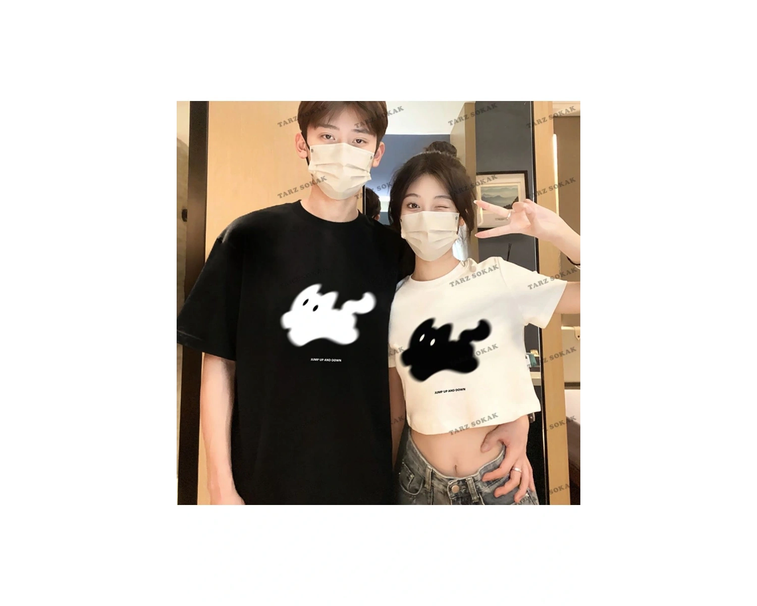 2 Adet Tir Harajuku Style Çift Sevgili Kombinleri Couple Clothing Yeni Sezon