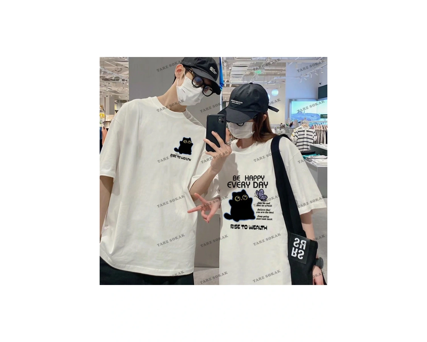 2 Adet Tir Harajuku Style Çift Sevgili Kombinleri Couple Clothing Yeni Sezon