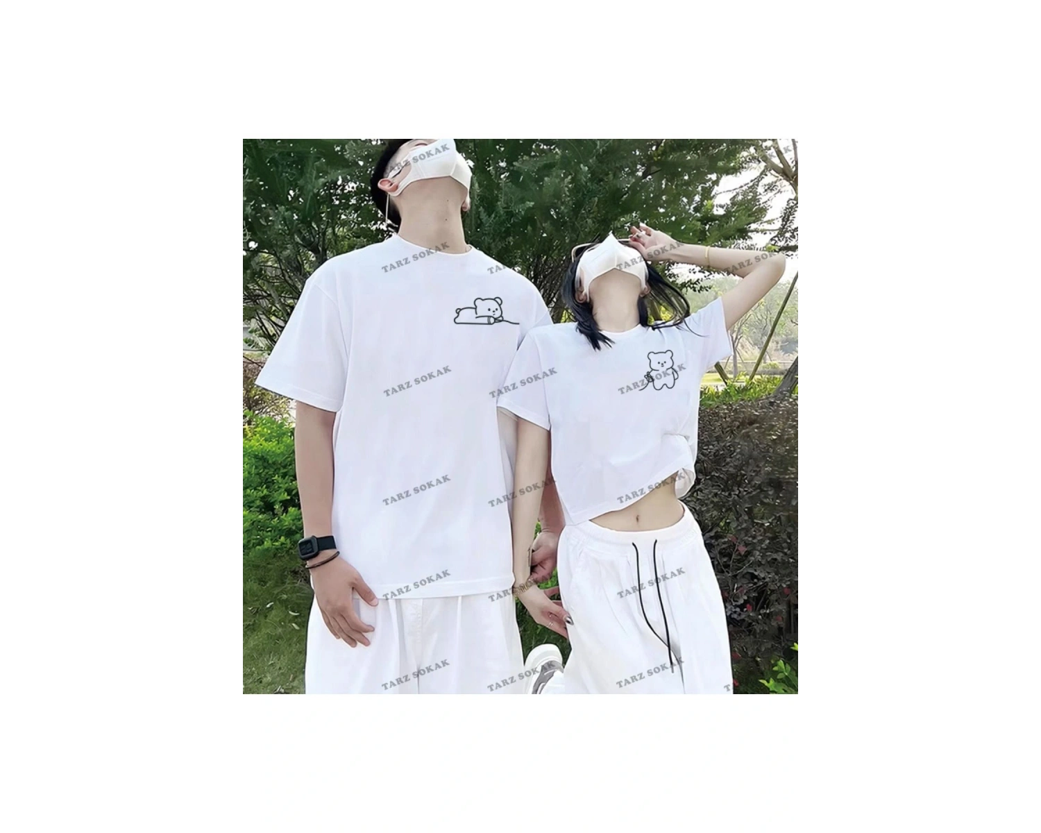 2 Adet Tir Harajuku Style Çift Sevgili Kombinleri Couple Clothing Yeni Sezon