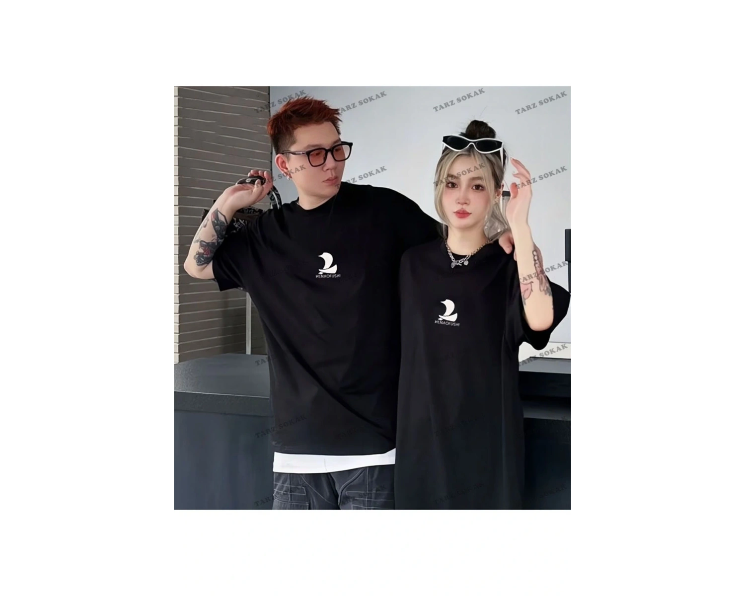 2 Adet Tir Harajuku Style Çift Sevgili Kombinleri Couple Clothing Yeni Sezon
