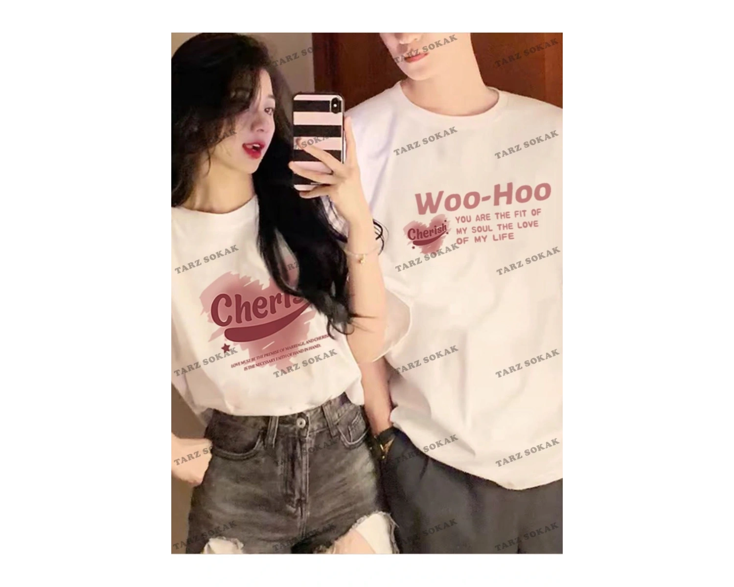 2 Adet Tir Harajuku Style Çift Sevgili Kombinleri Couple Clothing Yeni Sezon