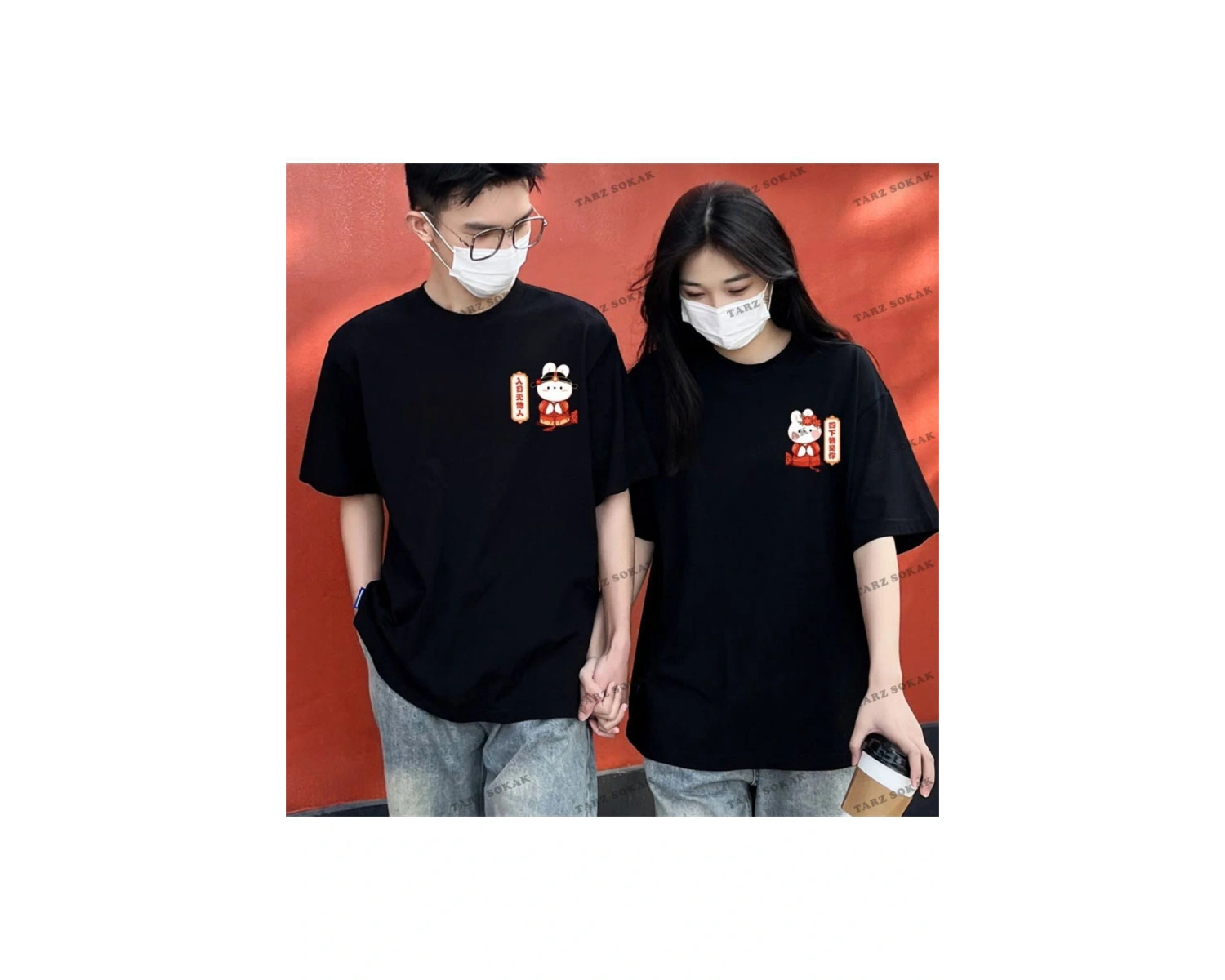 2 Adet Tir Harajuku Style Çift Sevgili Kombinleri Couple Clothing Yeni Sezon