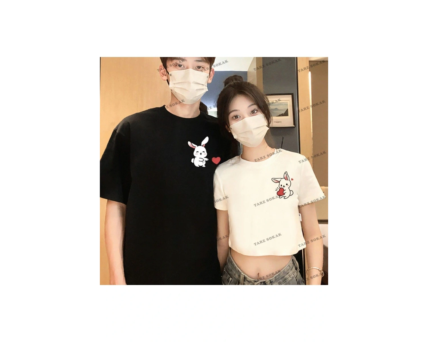 2 Adet Tir Harajuku Style Çift Sevgili Kombinleri Couple Clothing Yeni Sezon