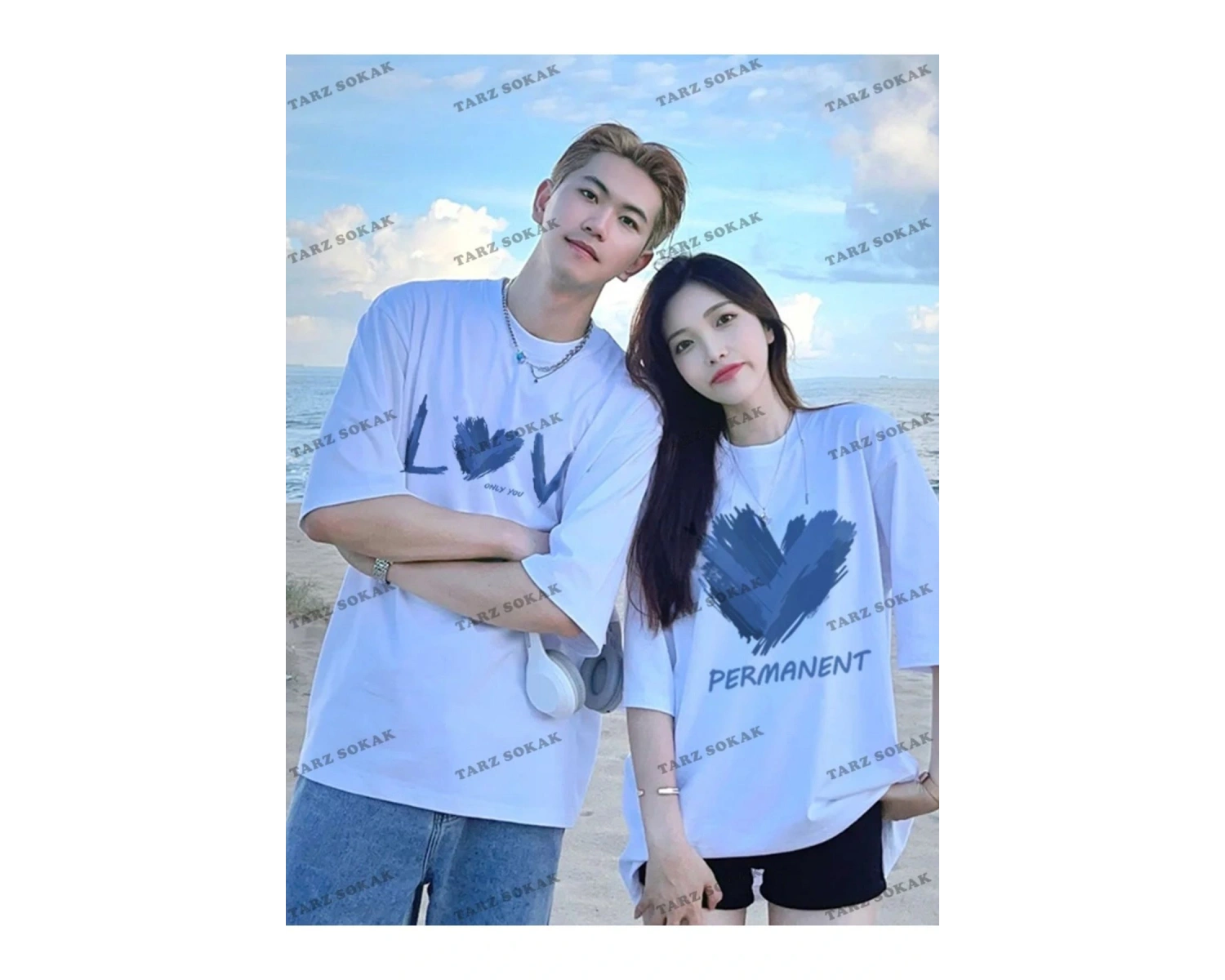 2 Adet Tir Harajuku Style Çift Sevgili Kombinleri Couple Clothing Yeni Sezon