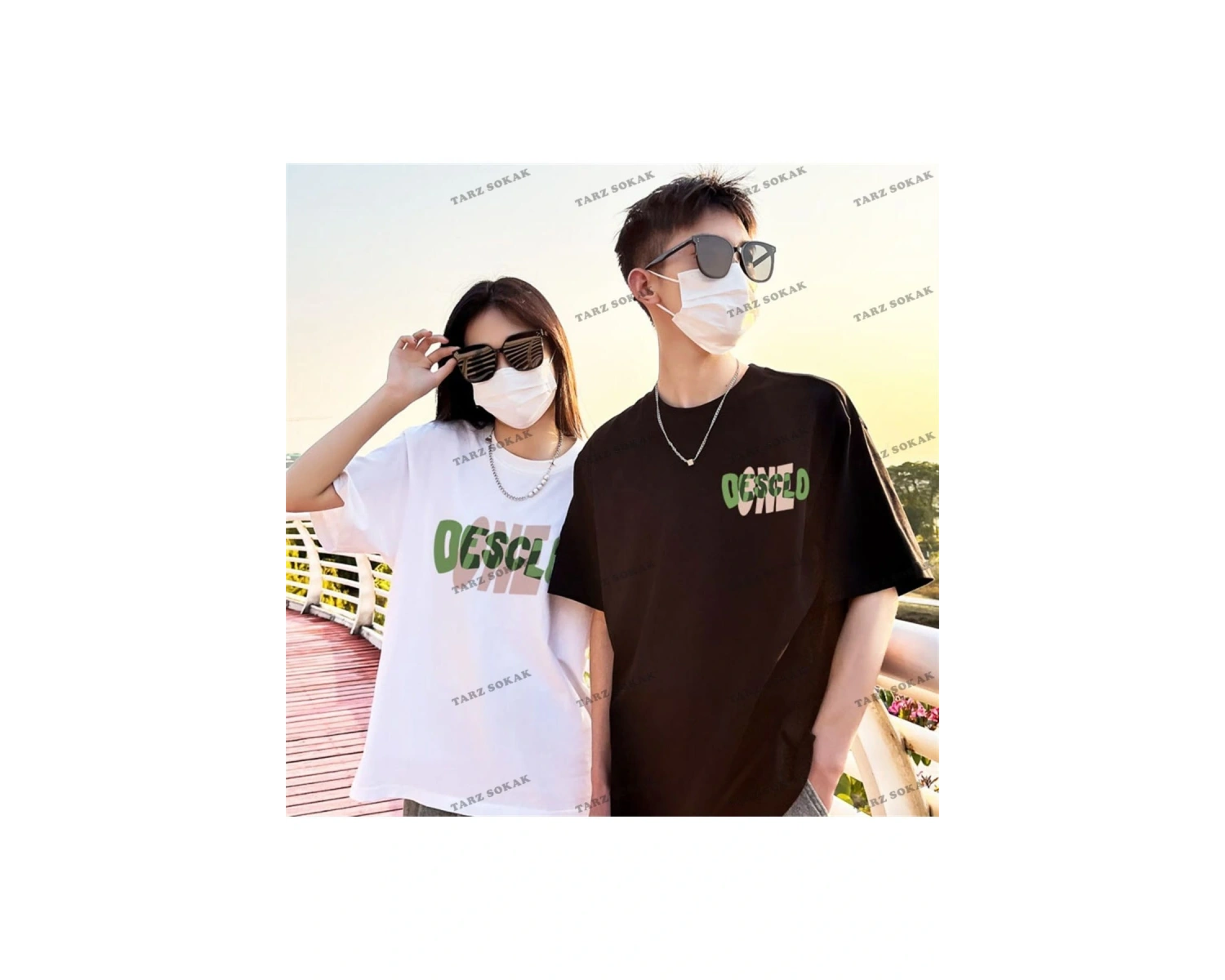 2 Adet Tir Harajuku Style Çift Sevgili Kombinleri Couple Clothing Yeni Sezon