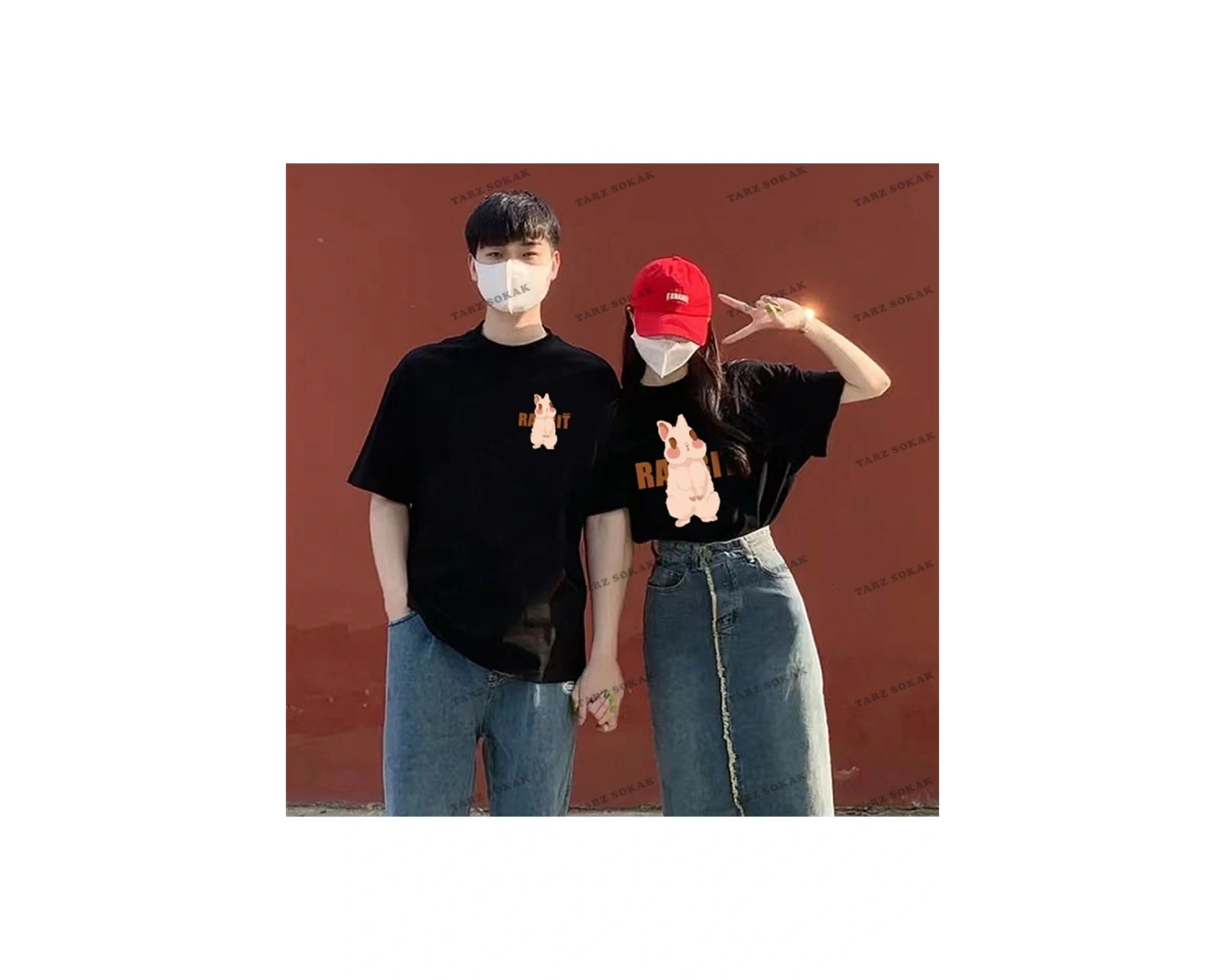 2 Adet Tir Harajuku Style Çift Sevgili Kombinleri Couple Clothing Yeni Sezon