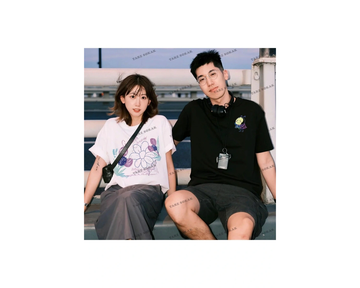 2 Adet Tir Harajuku Style Çift Sevgili Kombinleri Couple Clothing Yeni Sezon