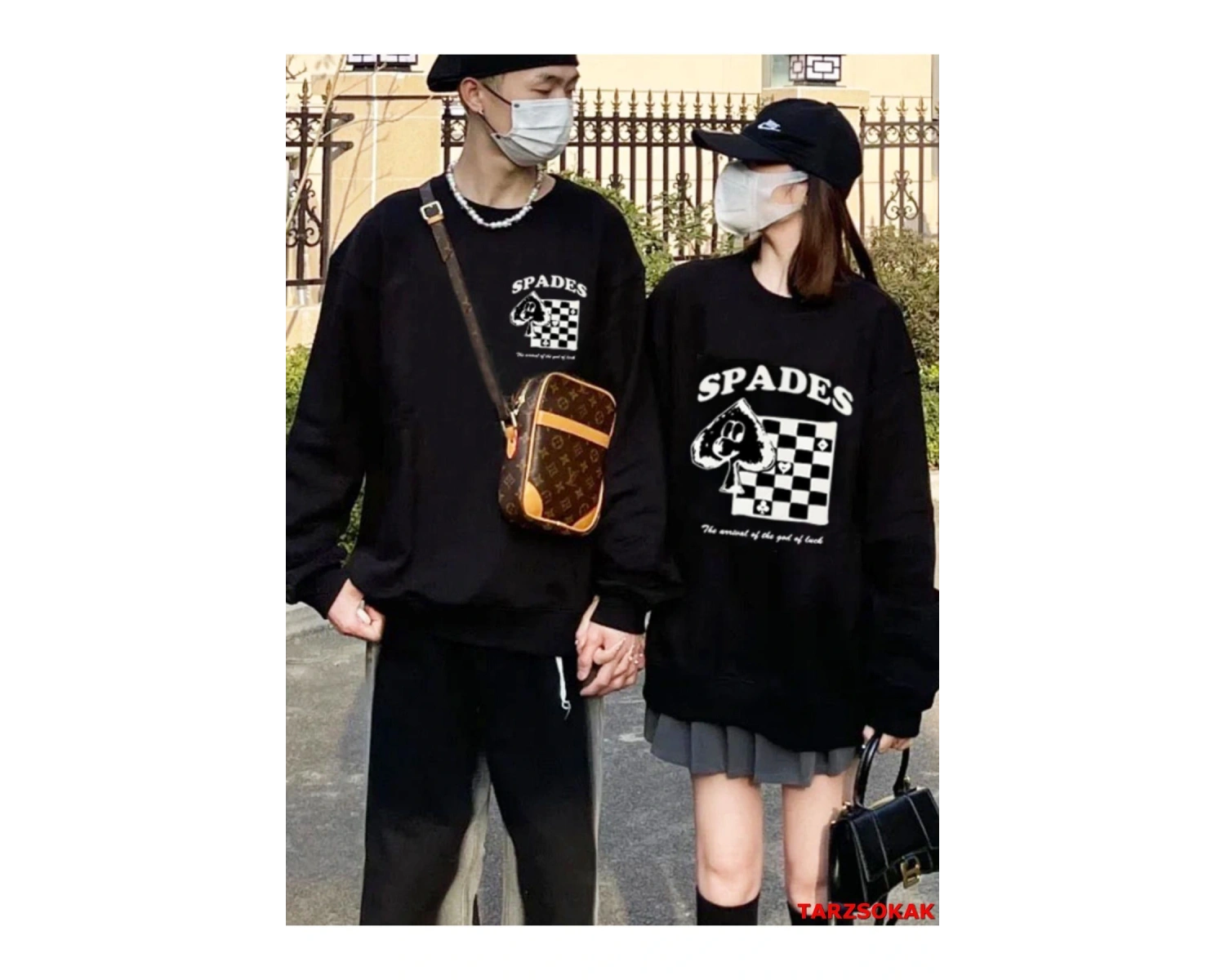 2 Li Harajuku Style Çift Sevgili Kombinleri Couple Clothing Yeni Sezon 2 Adet