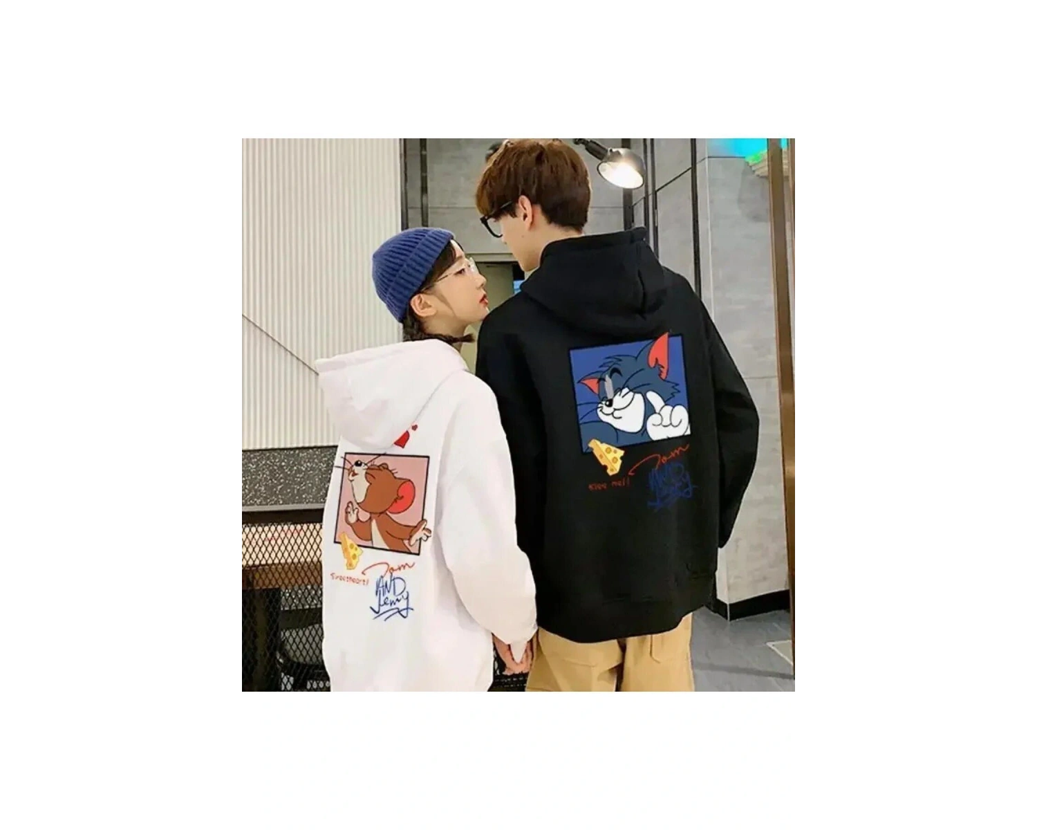 2 Li Harajuku Style Çift Sevgili Kombinleri Couple Clothing Yeni Sezon 2 Adet