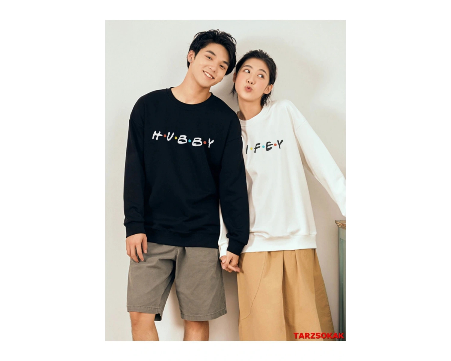 2 Li Harajuku Style Çift Sevgili Kombinleri Couple Clothing Yeni Sezon 2 Adet