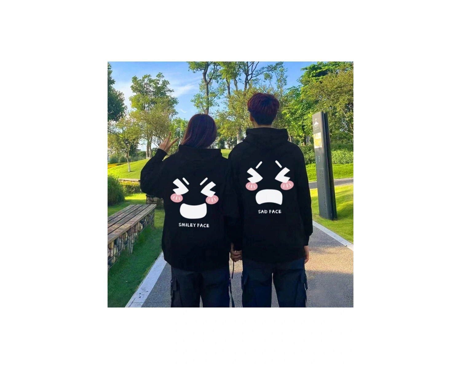 2 Li Harajuku Style Çift Sevgili Kombinleri Couple Clothing Yeni Sezon 2 Adet