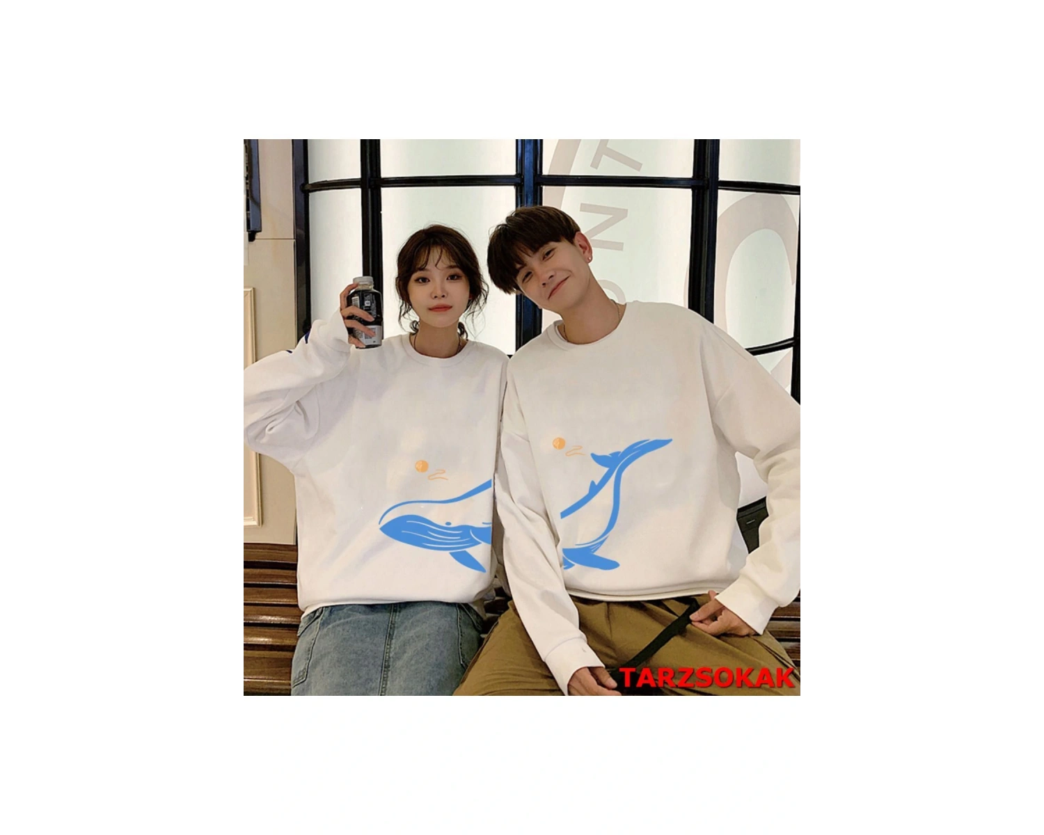 2 Li Harajuku Style Çift Sevgili Kombinleri Couple Clothing Yeni Sezon 2 Adet