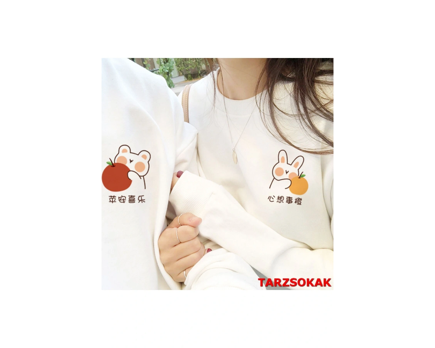 2 Li Harajuku Style Çift Sevgili Kombinleri Couple Clothing Yeni Sezon 2 Adet