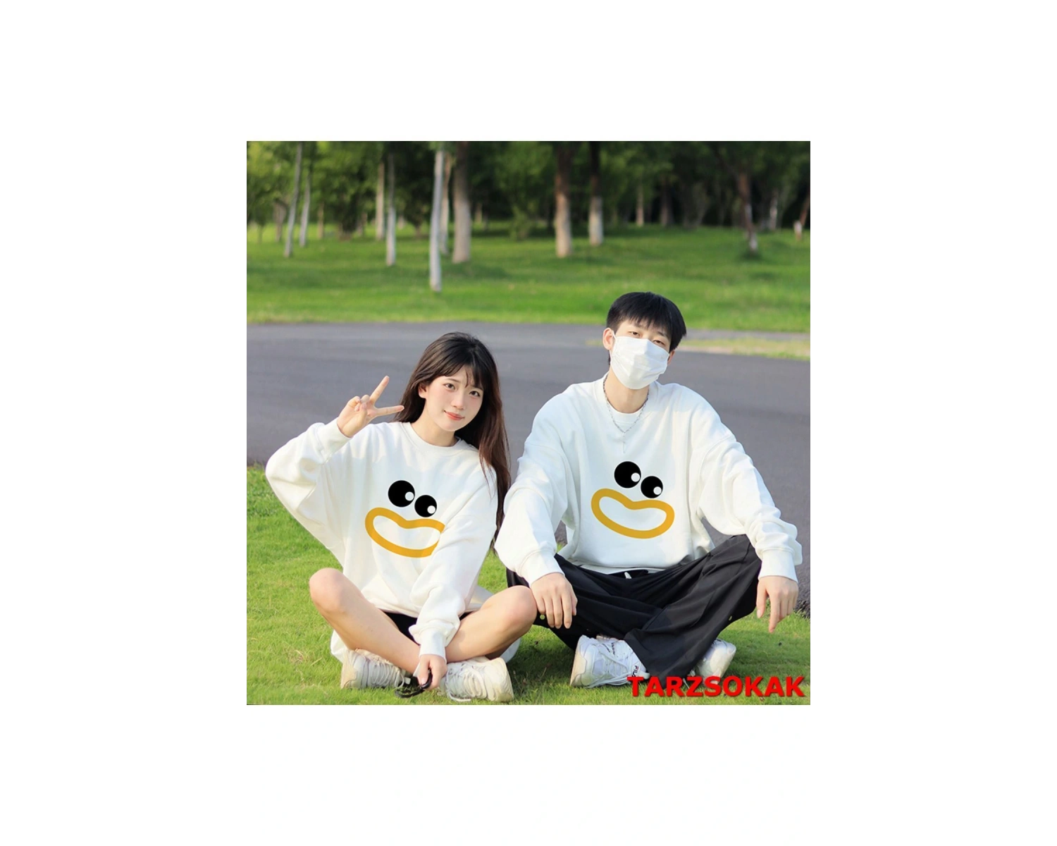 2 Li Harajuku Style Çift Sevgili Kombinleri Couple Clothing Yeni Sezon 2 Adet