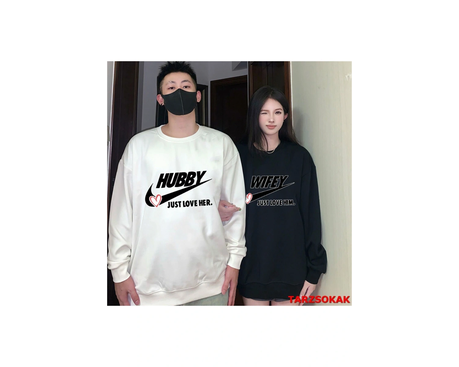 2 Li Harajuku Style Çift Sevgili Kombinleri Couple Clothing Yeni Sezon 2 Adet