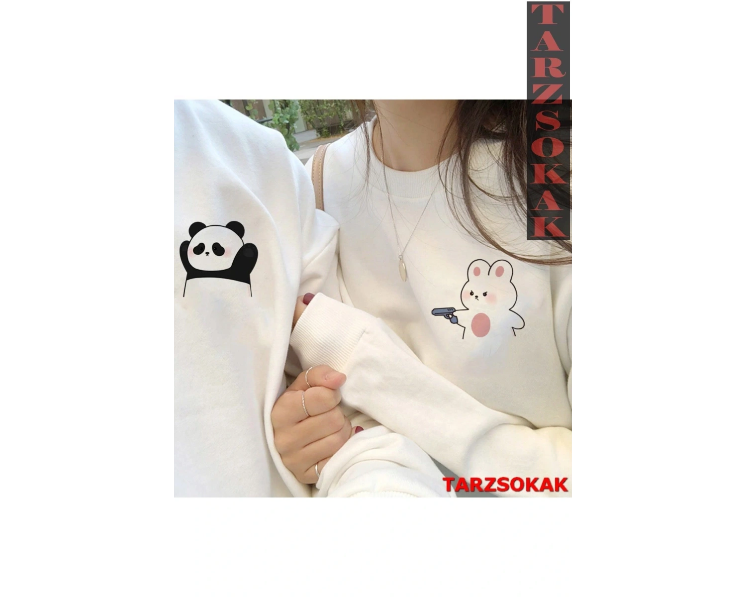 2 Li Harajuku Style Çift Sevgili Kombinleri Couple Clothing Yeni Sezon 2 Adet