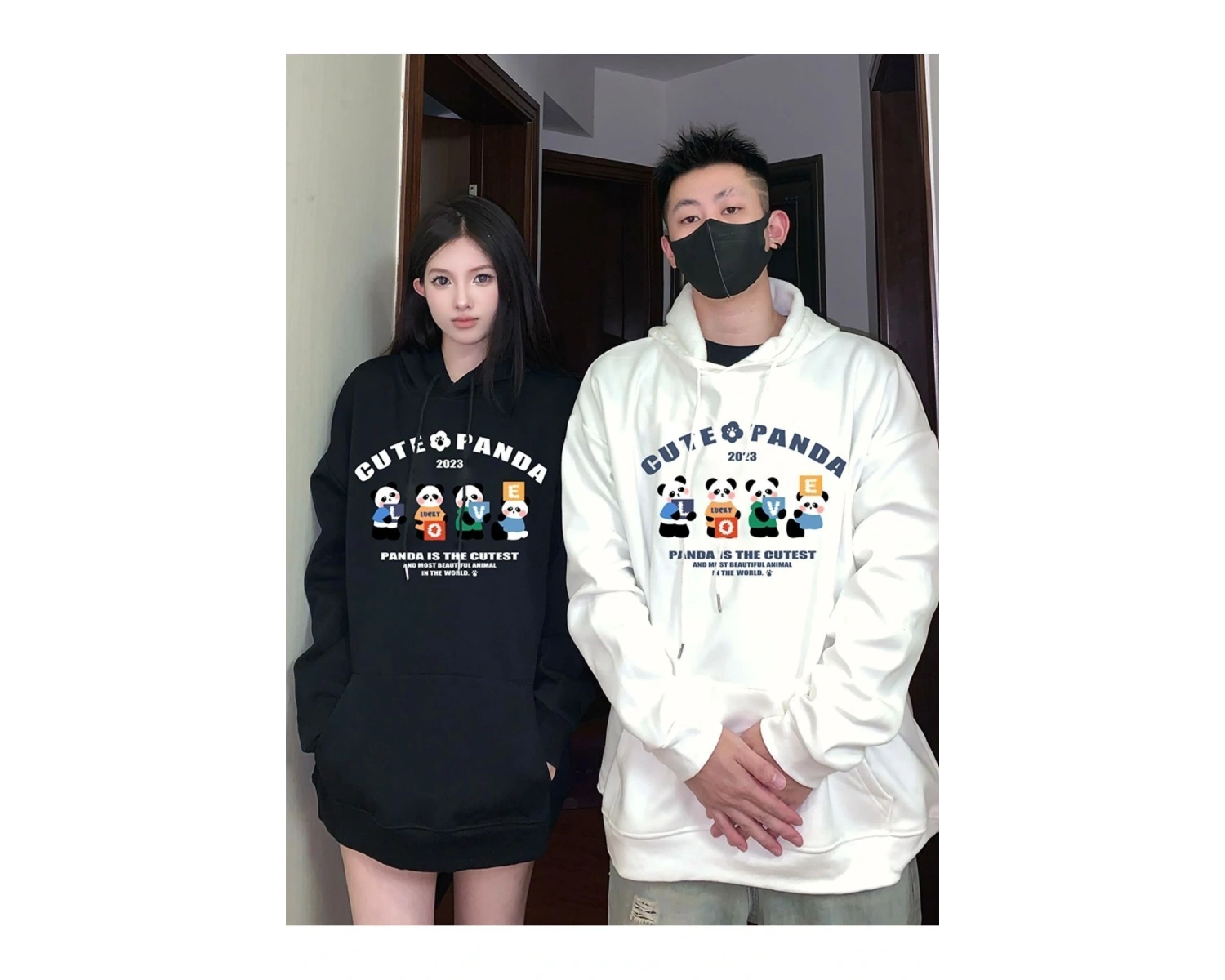 2 Li Harajuku Style Çift Sevgili Kombinleri Couple Clothing Yeni Sezon 2 Adet