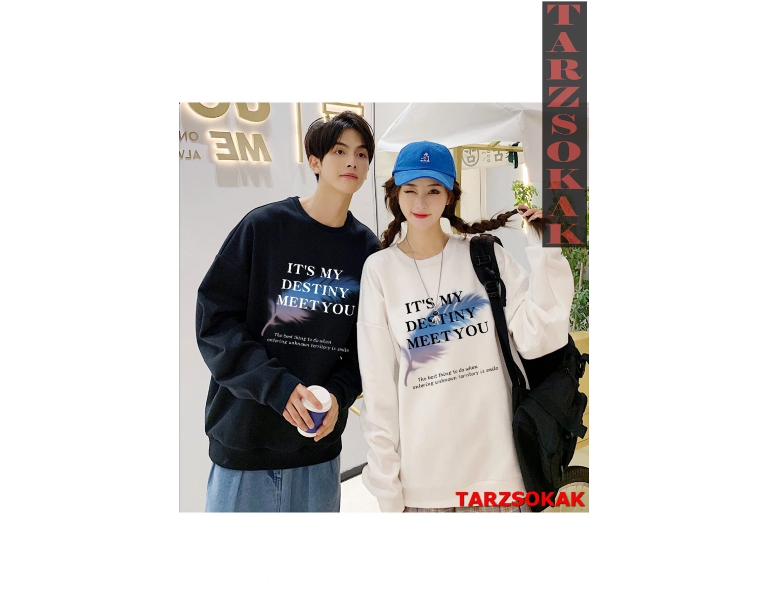 2 Li Harajuku Style Çift Sevgili Kombinleri Couple Clothing Yeni Sezon 2 Adet