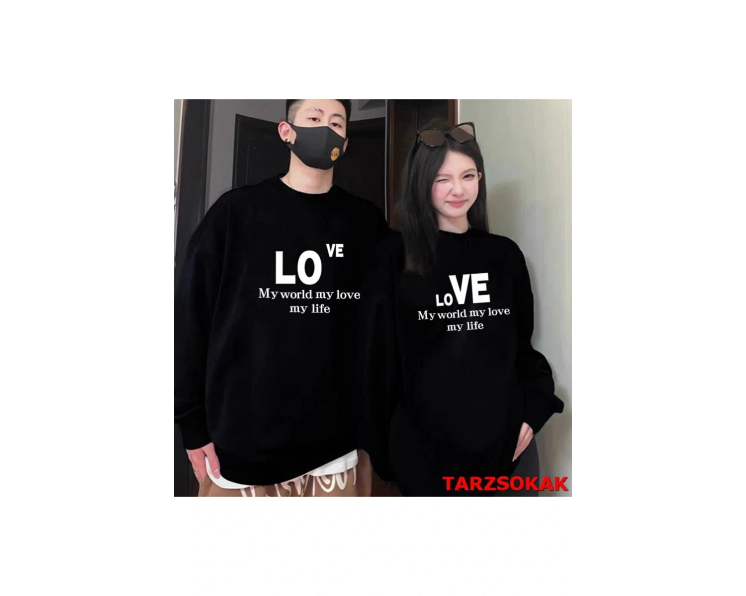 2 Li Harajuku Style Çift Sevgili Kombinleri Couple Clothing Yeni Sezon 2 Adet